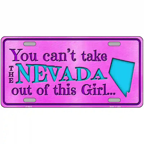 Nevada Girl Novelty Metal License Plate 24" x 12" (LLP)