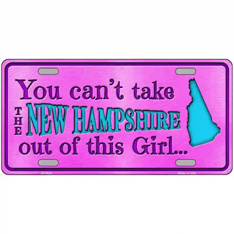 New Hampshire Girl Novelty Metal License Plate 24" x 12" (LLP)