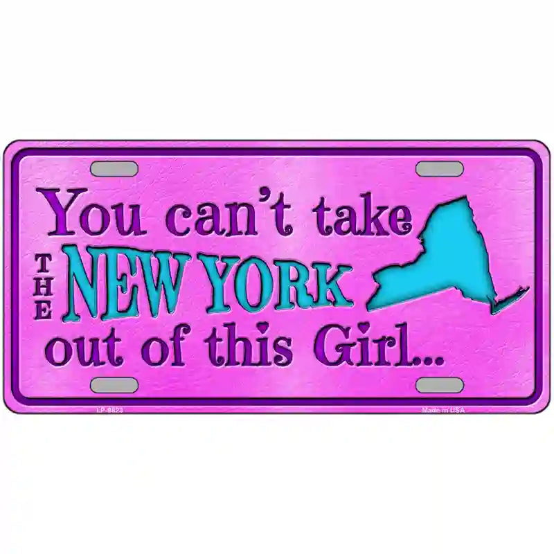 New York Girl Novelty Metal License Plate 24" x 12" (LLP)