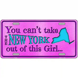 New York Girl Novelty Metal License Plate 24" x 12" (LLP)