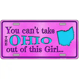 Ohio Girl Novelty Metal License Plate 24" x 12" (LLP)