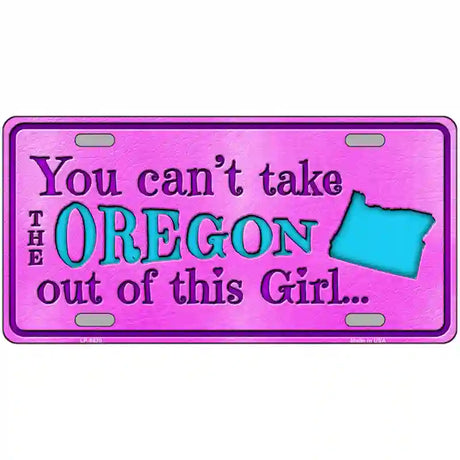 Oregon Girl Novelty Metal License Plate 24" x 12" (LLP)