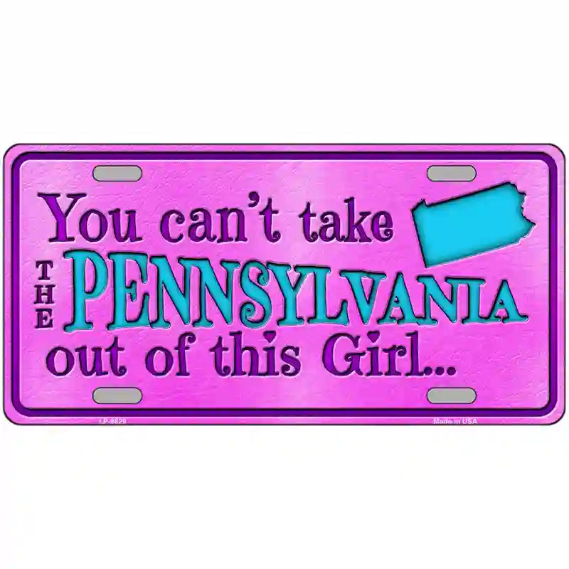 Pennsylvania Girl Novelty Metal License Plate 24" x 12" (LLP)