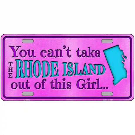 Rhode Island Girl Novelty Metal License Plate 24" x 12" (LLP)