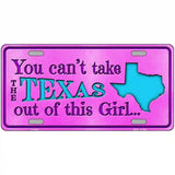 Texas Girl Pink Novelty Metal License Plate 24" x 12" (LLP)