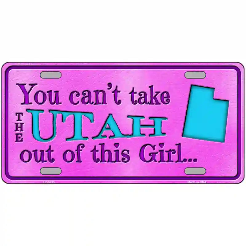 Utah Girl Novelty Metal License Plate 24" x 12" (LLP)