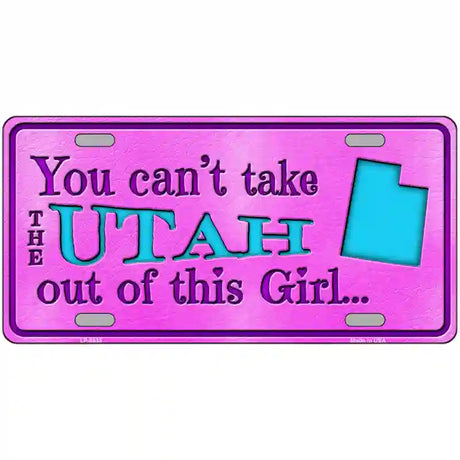 Utah Girl Novelty Metal License Plate 24" x 12" (LLP)