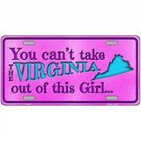 Virginia Girl Novelty Metal License Plate 24" x 12" (LLP)