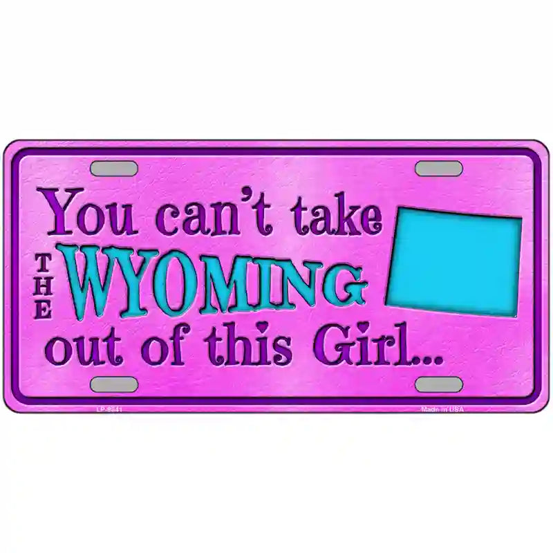 Wyoming Girl Novelty Metal License Plate 24" x 12" (LLP)