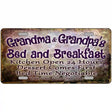 Grandma And Grandpa Bed & Breakfast Metal Novelty License Plate 24" x 12" (LLP)