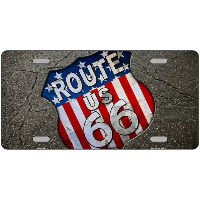 Asphalt Highway Metal Novelty License Plate 24" x 12" (LLP)