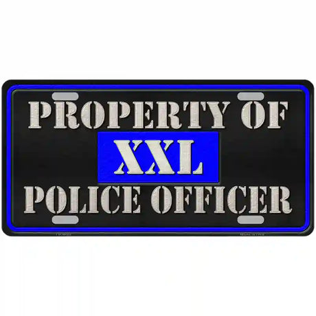 Property Of Police Officer Novelty Metal License Plate 24" x 12" (LLP)