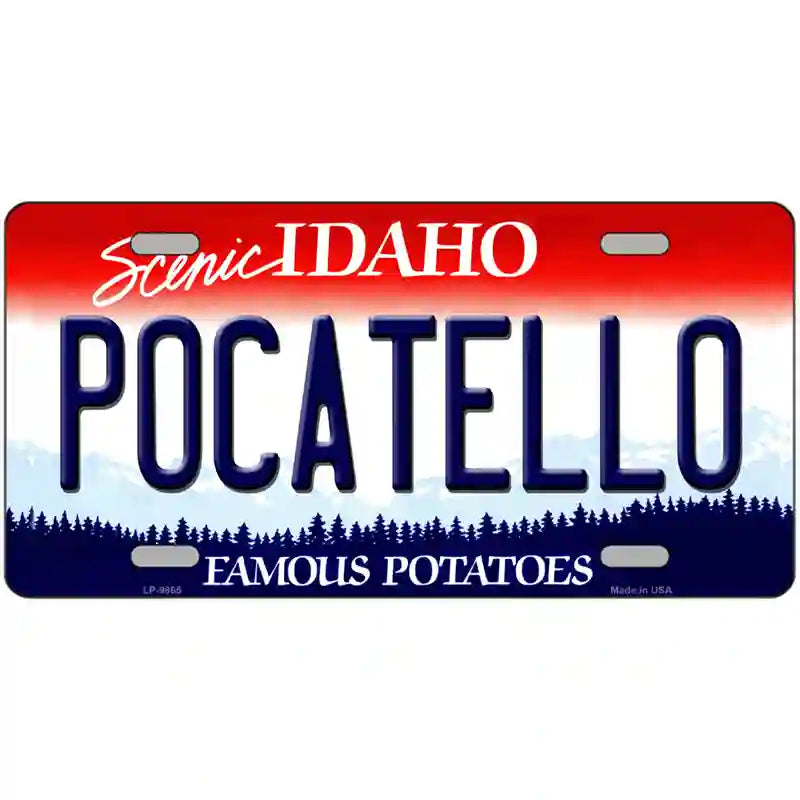 Pocatello Idaho Metal Novelty License Plate 24" x 12" (LLP)