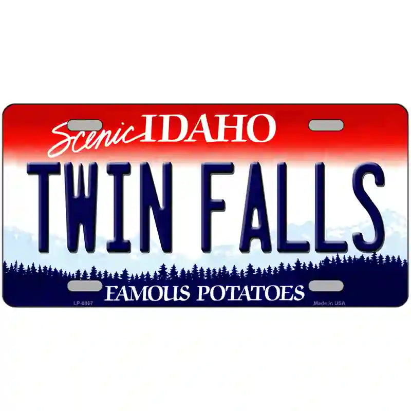 Twin Falls Idaho Metal Novelty License Plate 24" x 12" (LLP)