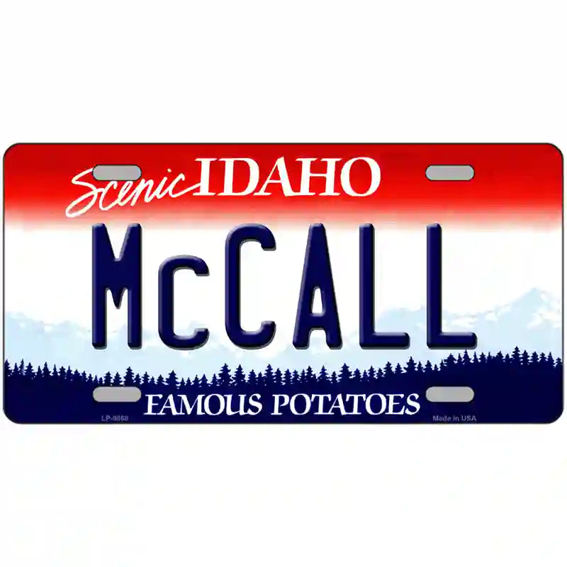 McCall Idaho Metal Novelty License Plate 24" x 12" (LLP)