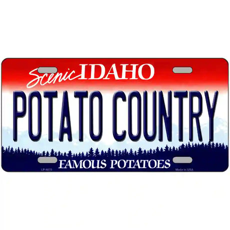 Potato Country Idaho Metal Novelty License Plate 24" x 12" (LLP)