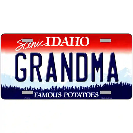 Grandma Idaho Metal Novelty License Plate 24" x 12" (LLP)