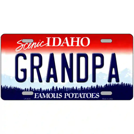 Grandpa Idaho Metal Novelty License Plate 24" x 12" (LLP)