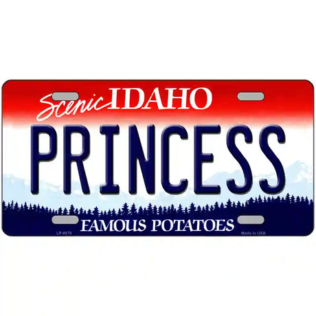 Princess Idaho Metal Novelty License Plate 24" x 12" (LLP)