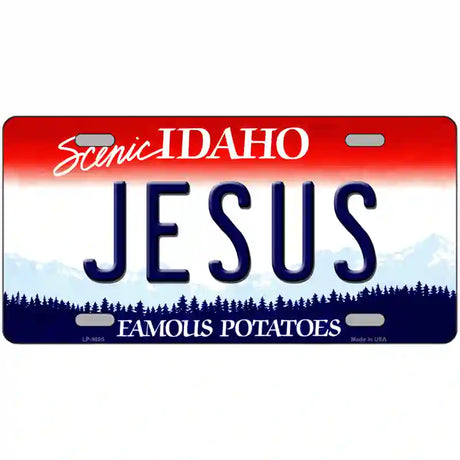 Jesus Idaho Metal Novelty License Plate 24" x 12" (LLP)