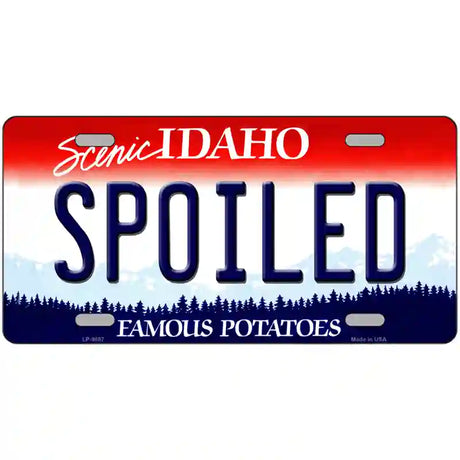 Spoiled Idaho Metal Novelty License Plate 24" x 12" (LLP)