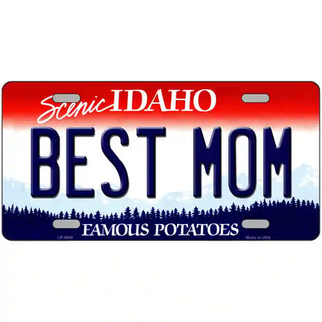 Best Mom Idaho Metal Novelty License Plate 24" x 12" (LLP)