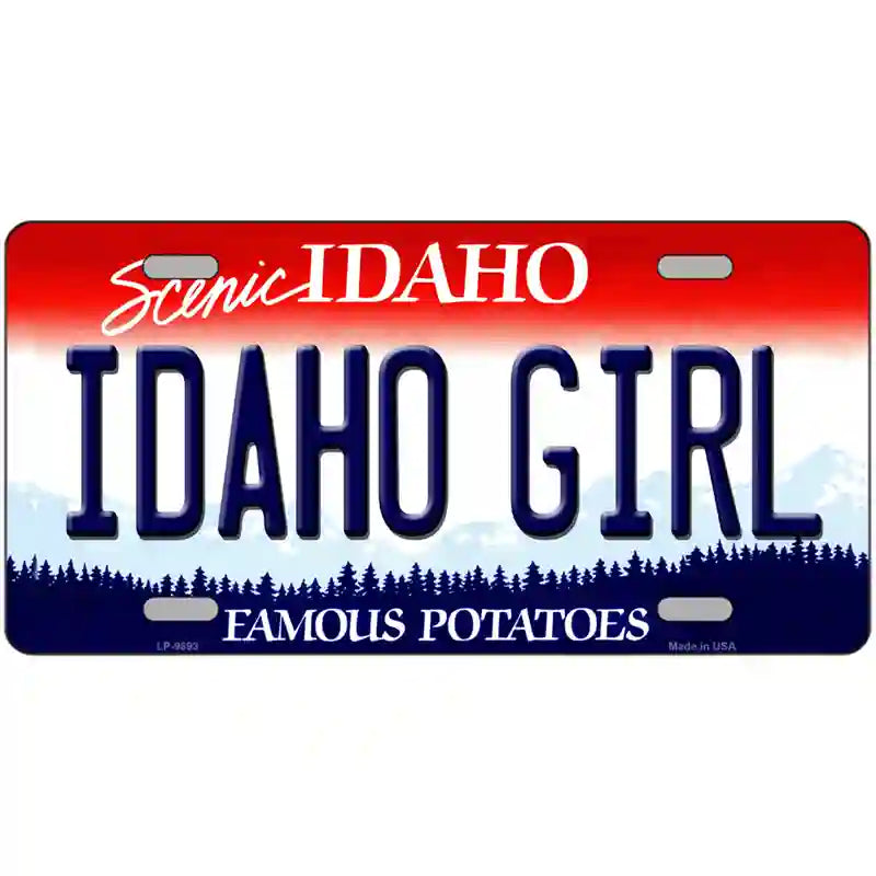 Idaho Girl Idaho Metal Novelty License Plate 24" x 12" (LLP)