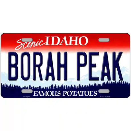 Borah Peak Idaho Metal Novelty License Plate 24" x 12" (LLP)