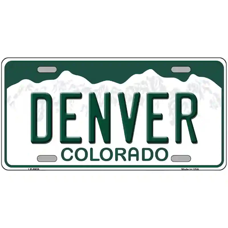 Denver Colorado Metal Novelty License Plate 24" x 12" (LLP)