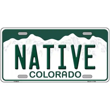 Native Colorado Metal Novelty License Plate 24" x 12" (LLP)