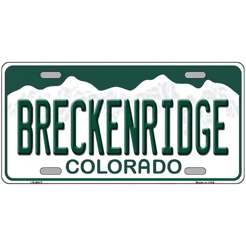 Breckenridge Colorado Metal Novelty License Plate 24" x 12" (LLP)