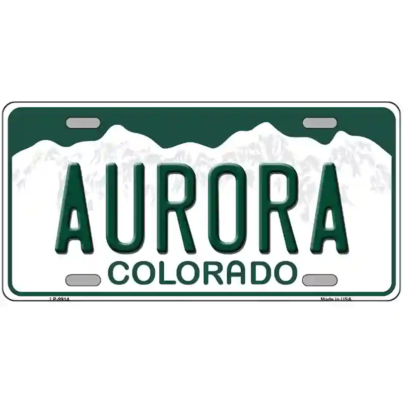 Aurora Colorado Metal Novelty License Plate 24" x 12" (LLP)