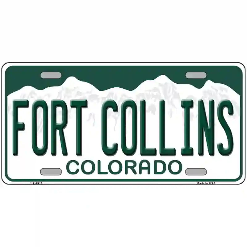 Fort Collins Colorado Metal Novelty License Plate 24" x 12" (LLP)