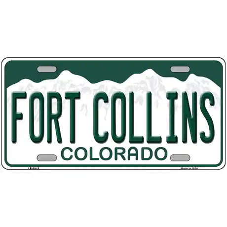 Fort Collins Colorado Metal Novelty License Plate 24" x 12" (LLP)