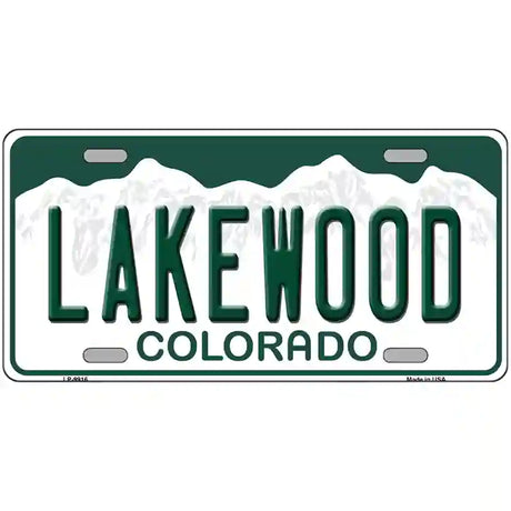 Lakewood Colorado Metal Novelty License Plate 24" x 12" (LLP)