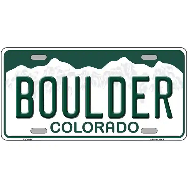 Boulder Colorado Metal Novelty License Plate 24" x 12" (LLP)