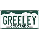 Greeley Colorado Metal Novelty License Plate 24" x 12" (LLP)