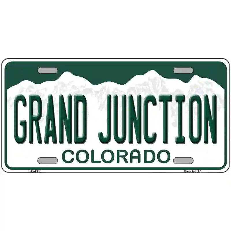 Grand Junction Colorado Metal Novelty License Plate 24" x 12" (LLP)