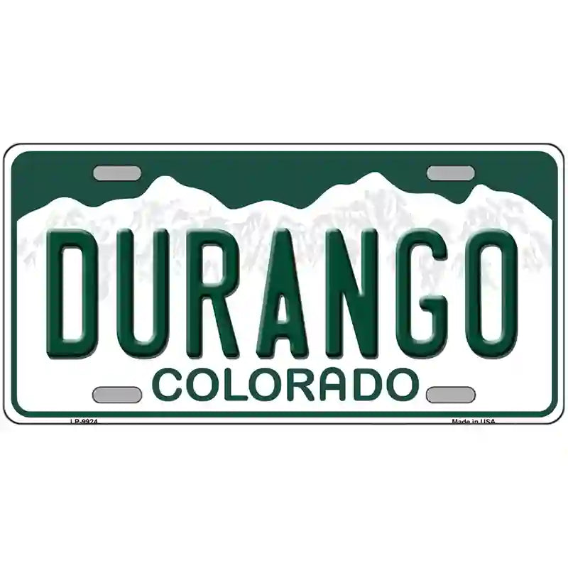 Durango Colorado Metal Novelty License Plate 24" x 12" (LLP)