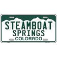 Steamboat Springs Colorado Metal Novelty License Plate 24" x 12" (LLP)