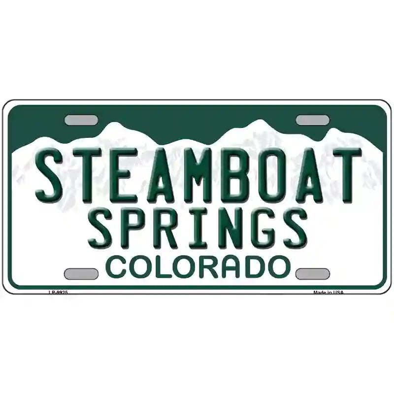 Steamboat Springs Colorado Metal Novelty License Plate 24" x 12" (LLP)