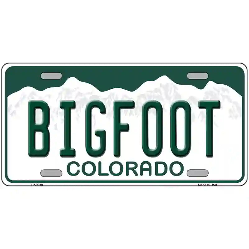 Bigfoot Colorado Metal Novelty License Plate 24" x 12" (LLP)