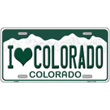 I Love Colorado Metal Novelty License Plate 24" x 12" (LLP)