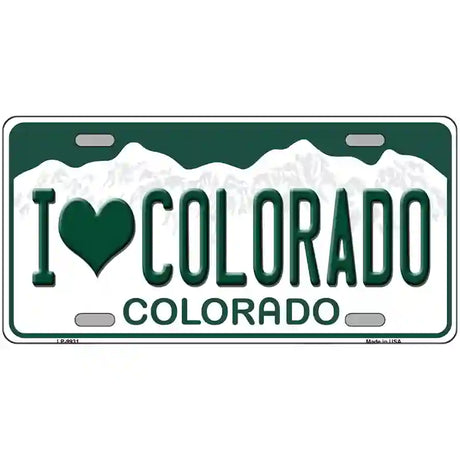 I Love Colorado Metal Novelty License Plate 24" x 12" (LLP)