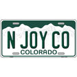 N Joy CO Colorado Metal Novelty License Plate 24" x 12" (LLP)