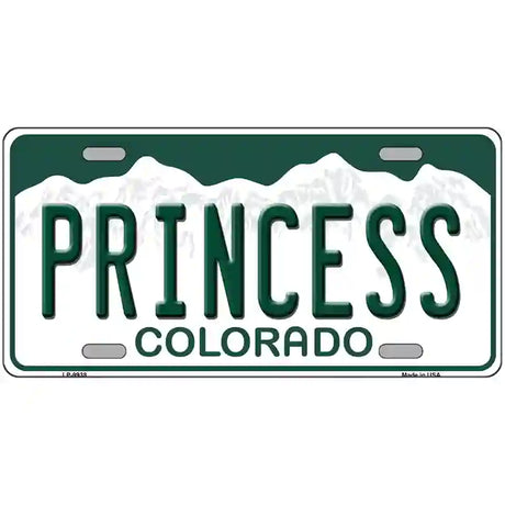 Princess Colorado Metal Novelty License Plate 24" x 12" (LLP)