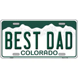 Best Dad Colorado Metal Novelty License Plate 24" x 12" (LLP)