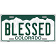 Blessed Colorado Metal Novelty License Plate 24" x 12" (LLP)