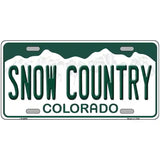 Snow Country Colorado Metal Novelty License Plate 24" x 12" (LLP)