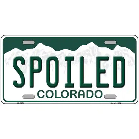 Spoiled Colorado Metal Novelty License Plate 24" x 12" (LLP)